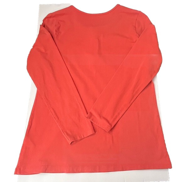 D & Co Essential Top Long Sleeve T Shirt Ring Pull 1/4 Zip Stretch Cotton Medium - Picture 3 of 4